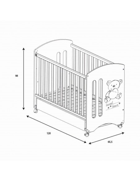 CUNA COLECHO SWEET BEAR BASIC BLANCO