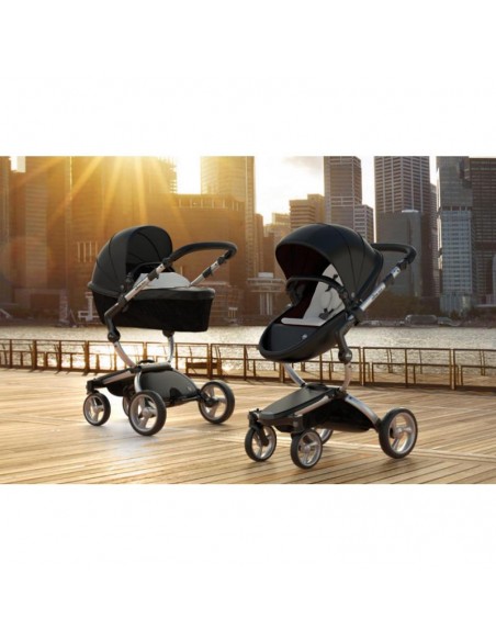 CARRITO BEBE CON CAPAZO - Mima Xari G4 Aluminio Negro Gris perla.