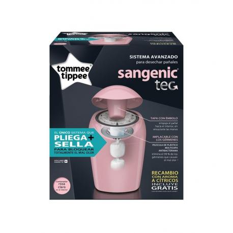 CONTENEDORES PARA PAÑALES - Tomme Tippee Sangenic TEC PLUS rosa