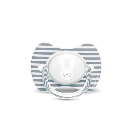 SUAVINEX Chupete silicona  Rabbit gris