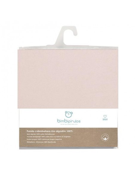 Bimbi Funda cambiador rizo rosa claro