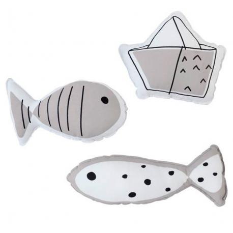  - BABYCLIC COJIN (PACK 3 UNID.) BOATS GRIS