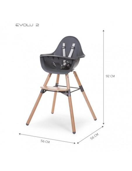 CHILDHOME Trona Evolu 2 Natural Gris.