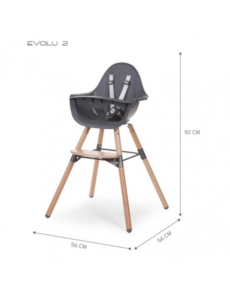 TRONAS BEBE - CHILDHOME Trona Evolu 2 Natural Gris.