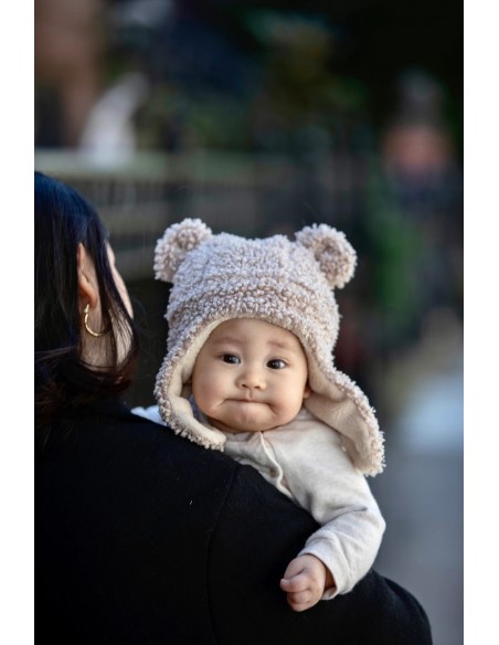 CONJUNTO GORRO Y BUFANDA - 7AM Set Gorro Manoplas teddy Oatmeal 6