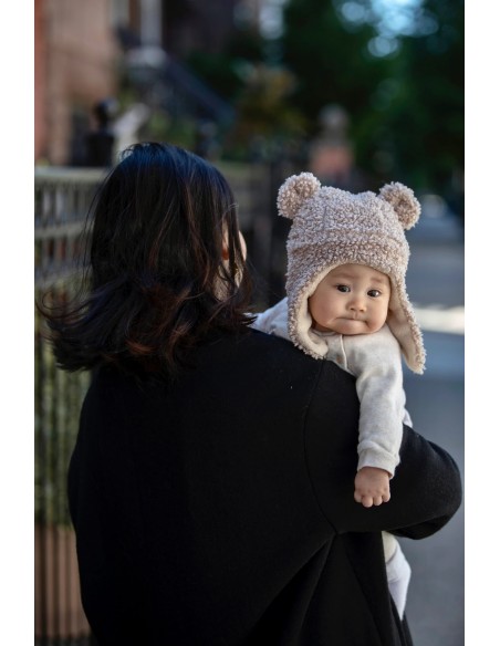 CONJUNTO GORRO Y BUFANDA - 7AM Set Gorro Manoplas teddy Oatmeal 6