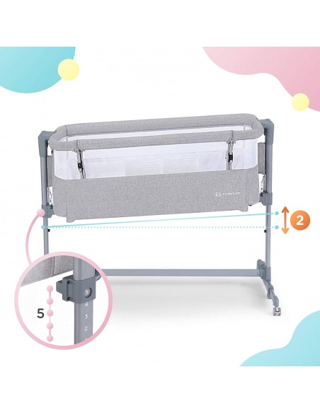 Minicuna Neste Air Kinderkraft Función 3en1 - Silbetika Color Gris