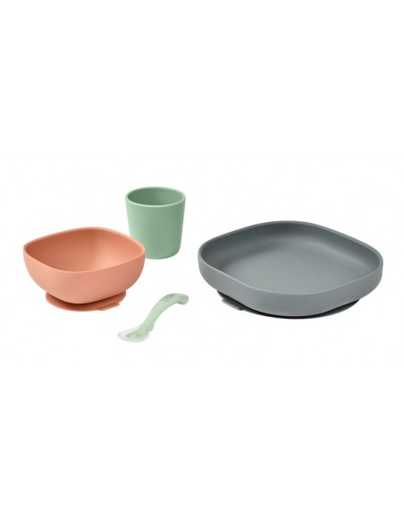 Beaba Set vajilla 4 piezas mineral