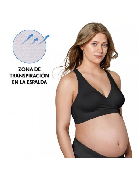 SUJETADORES LACTANCIA - Medela sujetador Keep Cool Sleep L negro