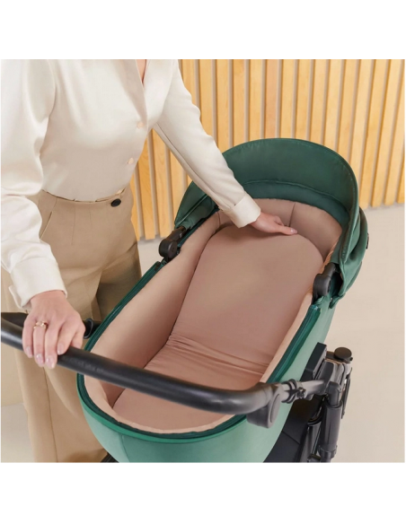 CARRITO DE BEBE 3 PIEZAS - kinderkraft Prime 2 dark green. 
