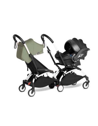 SILLA GEMELARES BEBE - Babyzen Yoyo Connect Bl. Car Seat Olive