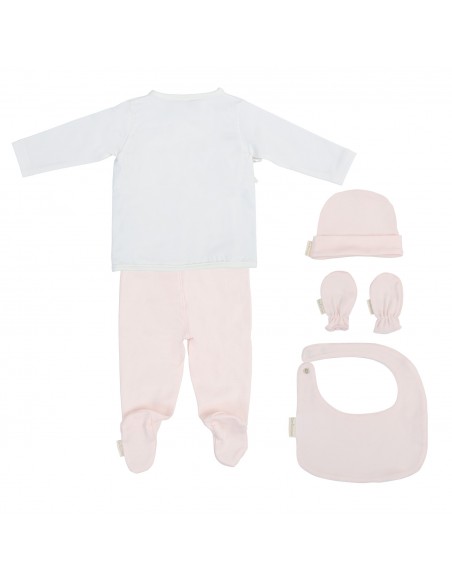 JUBON+RANITA - Bimbi Casual Set 5 piezas love rosa