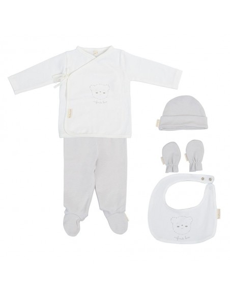 JUBON+RANITA - Bimbi Casual Set 5 piezas love gris