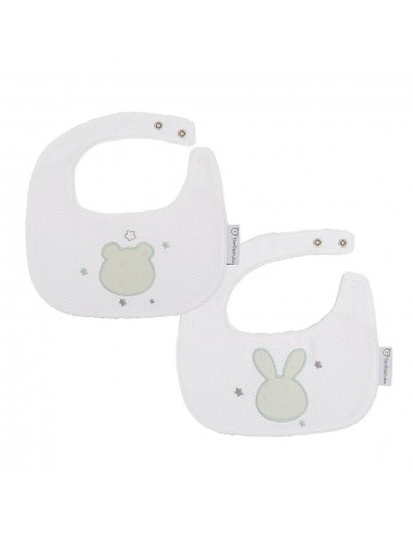 Bimbi Set 2 baberos apliques azul