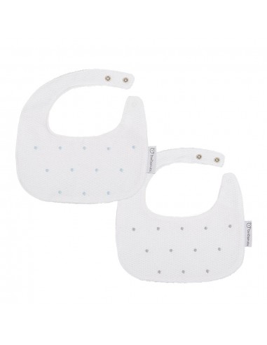 BimbiDreams Set 2 baberos dots azul