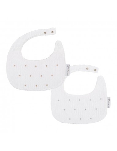 BABEROS - BimbiDreams Set 2 baberos dots gris