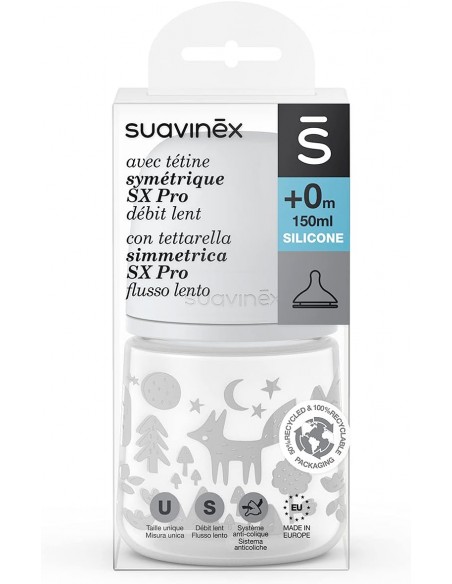  - Suavinex Biberon 150 Fisio Pro Fox Gris.