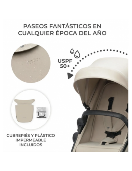 CARRITO DE BEBE 3 PIEZAS - Cochecito Newly 3 en 1 Beig Kinderkraft.