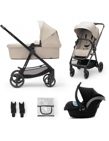 CARRITO DE BEBE 3 PIEZAS - Cochecito Newly 3 en 1 Beig Kinderkraft.