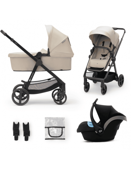 CARRITO DE BEBE 3 PIEZAS - Cochecito Newly 3 en 1 Beig Kinderkraft.