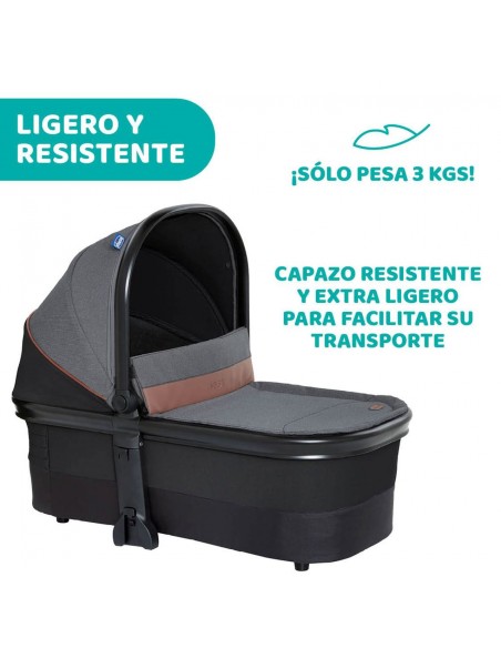 CARRITO DE BEBE 3 PIEZAS - Chicco Trío Mysa Black Satin Kory I-S 