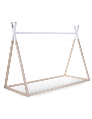 CHILDHOME Cama tipi natural blanca 90