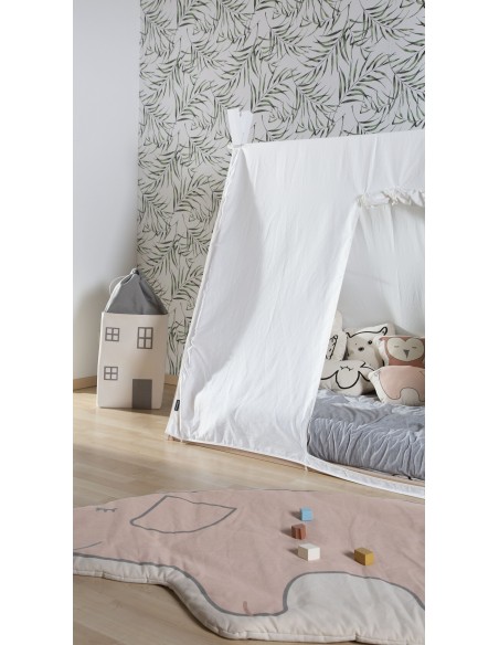 CHILDHOME Cama tipi natural blanca 90