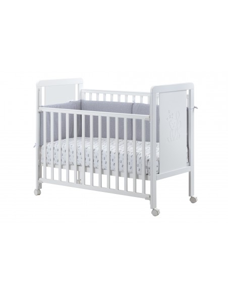 CUNA DE 60 BEBE - IKID Cuna madera Napoli en blanco 