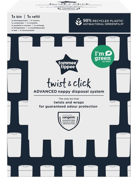 CONTENEDORES PARA PAÑALES - Tomme Tippee TWIST & CLICK Blanco 